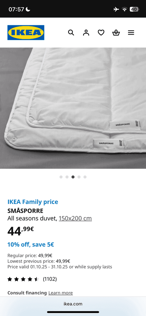 All seasons duvet (2 pieces) NEW