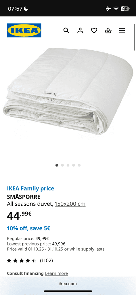 All seasons duvet (2 pieces) NEW