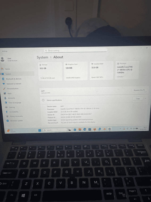 Portátil Dell Latitude 5410 a la venta: rendimiento excelente