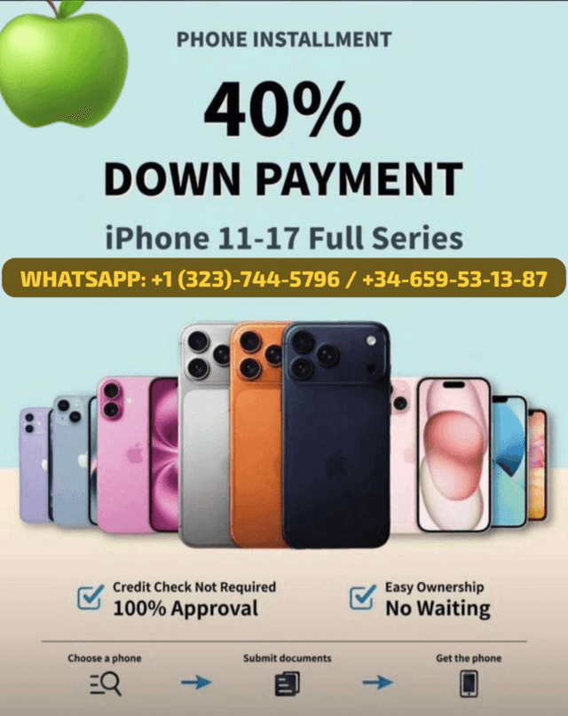Verified Insallment wholesale supplies of 💯 original iPhones 17/ 16 /15 /14 at 20% discount