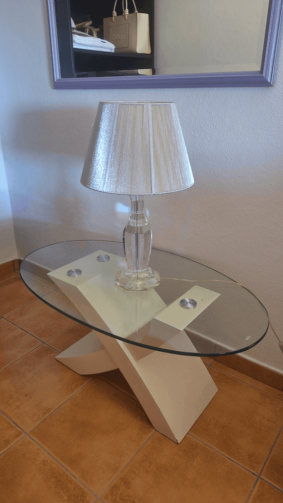 Designer table and lamp